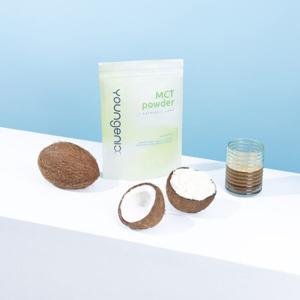 MCT C8 aliejaus pudra su prebiotikais
